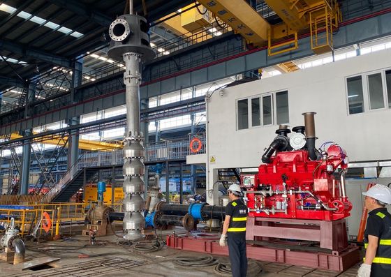 Bomba de turbina vertical impulsada por motor diésel