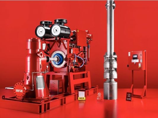 Bomba de fuego de turbina vertical con motor centrífugo para aplicaciones de extinción de incendios