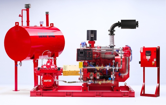 500-5000 GPM Flujo de baja velocidad Motor diesel Conducción de la bomba de incendios con unidad de refrigeración Intercambio de calor y flujo de 500-5000 GPM