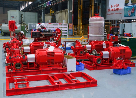 Bomba contra incendios diésel UL FM de agua dulce/agua de mar con energía de reserva de 29kw-772kw para protección contra incendios 3500GPM