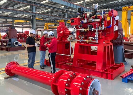 Bomba contra incendios vertical de turbina UL/FM 300GPM 1480/1760RPM 2-12 etapas | Certificada NFPA20